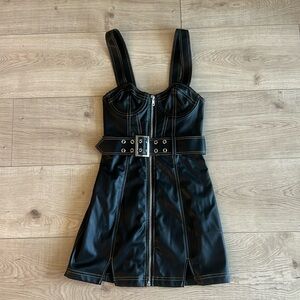 Urban Outfitters Leather Dress With Belt | Color: Black | Size: XS